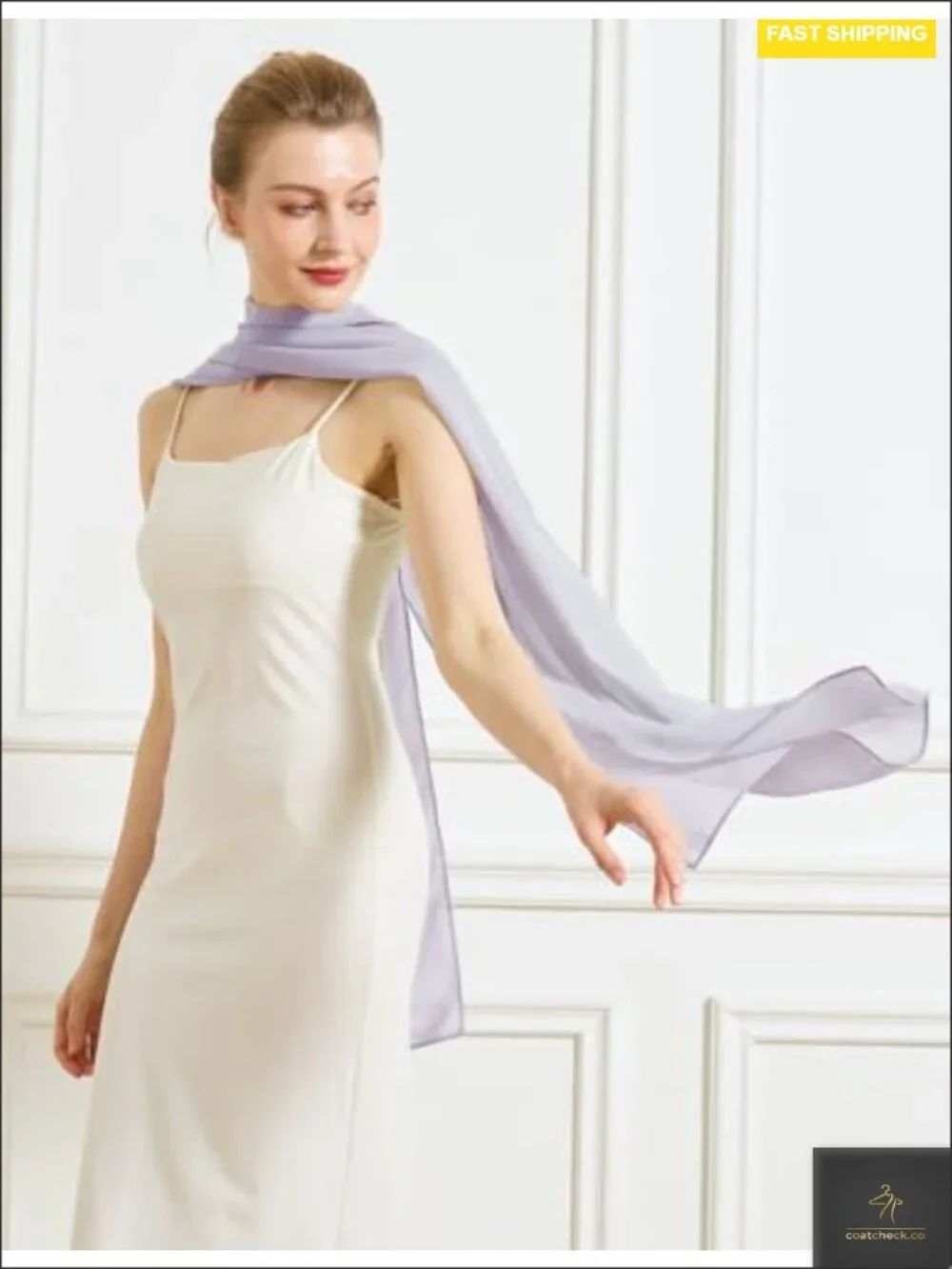Sheer Chiffon Cape Shawl Wrap Scarf 3 Ways to Wear Elegant Wedding Party